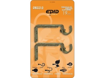 Soporte barra cort 19mm exten met crem deco 2 epid 2 pz