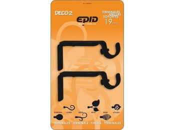 Soporte barra cort 19mm exten met ne deco 2 epid 2 pz