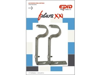 Soporte barra cort 19mm exten met niq futura 21 epid 2 pz