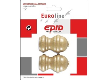 Terminal barra cort 19mm mad nat epid