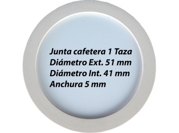Junta cafetera 01tz goma oroley sanfor 2 pz