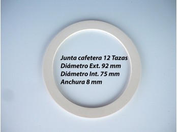 Junta cafetera 12tz goma oroley sanfor 2 pz