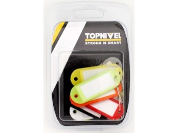 Portaetiqueta llaves 58x22mm plastico surt nivel 8 pz