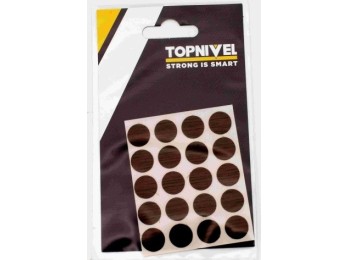 Tapon cubretornillo adh 13mm nogal nivel 20 pz