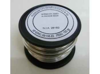 Estaño soldar 99/105mm-100gr carrete estaño/plata s&m