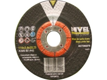 Disco corte metal 115x2,5x22 mm nivel