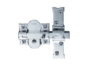 Cerrojo sobreponer  301-R niquelado bombillo 50mm. Traba