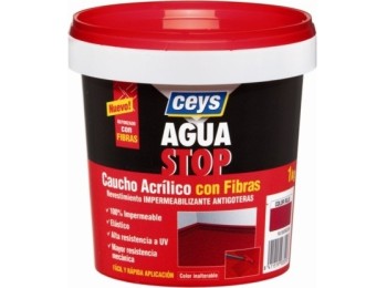 Pintura imperm. cau/acr 1 kg BLANCO fib antig aguastop el ceys