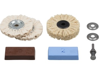 Pulidor hta.elec mandril-2 discos-2 pastas 5pz wolfcraft 5 p