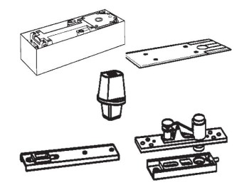 Cierrapuertas suelo bts-75v inox con fijacion 90º dorma
