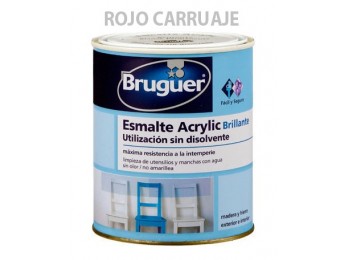 Esmalte acril bri. 250 ml ro/car int/ext s/olor bruguer