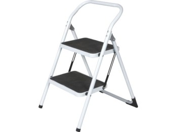 Escalera dom tijera 0,47mt 2 peld.38x26 b/baja acero bl cody