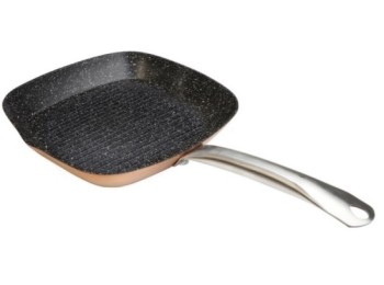 Grill coc plancha 28x28cm rayas c/m profesional cobre alum.f