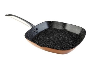 Grill coc plancha 28x28cm liso c/m profesional cobre alum.fo