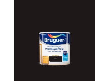 Esmalte acril sat. 250 ml ne int/ext s/olor bruguer