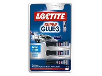 Pegamento instantaneo 1 gramo super glue3 3 tubos loctite