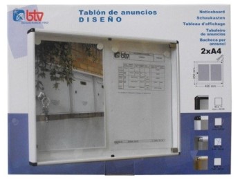 Tablon anuncios 46x35cm btv alu nat nº 12 00132