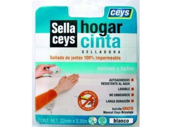 Cinta hog selladora 3,35mtx22 mm ceys