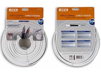 Cable antena 50mt coaxial axil 19 vatc ca 0752e 50 mt