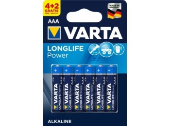 Pila alcalina lr03 aaa 1,5v high energy varta 6 pz