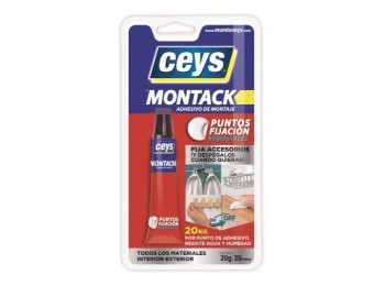 Adhesivo montaje tubo 20 gr bl removible montack puntos fija