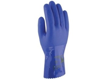 Guante quimico m08-28cm soporte algodon super oil pvc az 3l