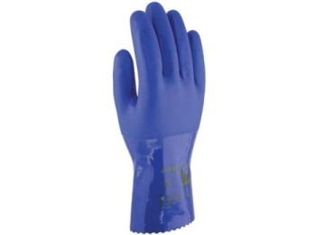 Guante quimico l09-28cm soporte algodon super oil pvc az 3l