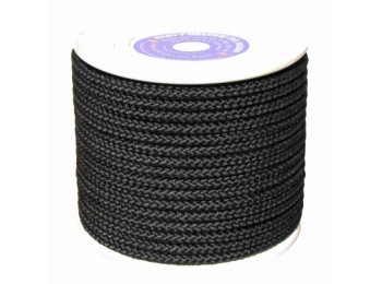 Cuerda trenz. 06mm nyl neg mate hyc 200 mt