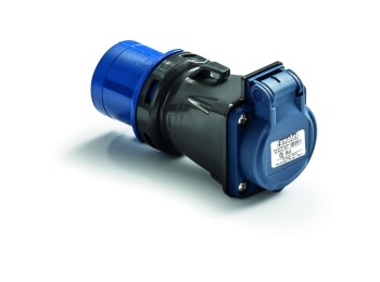 Adaptador clavija elec 2p+t base 2p+ttl pol/abs az famat