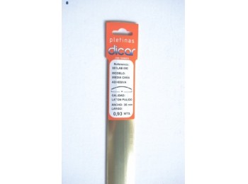 Pletina perf 93x3,5mm 1/2c adh inox lat dicar