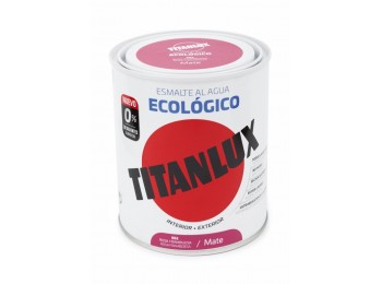 Esmalte acril mate 750 ml ros/fla al agua ecologico titanlux