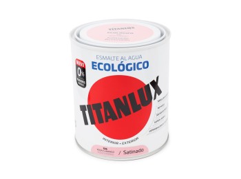 Esmalte acril mate 750 ml ros/fla al agua ecologico titanlux