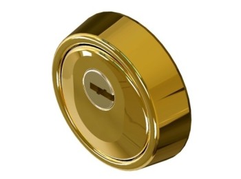 Escudo cilindro Ø 65x24/17mm hoplon acero mac.carbonitru pvd