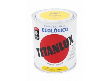 Esmalte acril mate 750 ml am/lum al agua ecologico titanlux