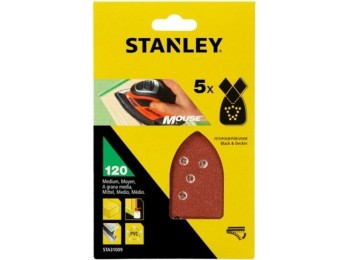 Hoja lija mouse perfor. gr120 stanley 5 pz