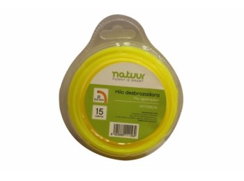 Hilo jard 2,4mm desbrozador natuur nyl ama rdo 15 mt