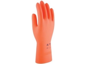 Guante quimico m08-32cm nat. floc. protex latex nar 3l