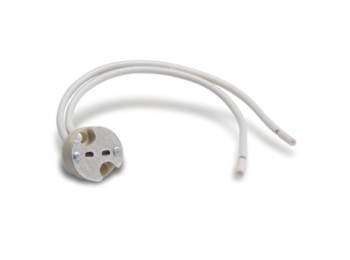 Portalamparas elec 16x150x16 halog gu5,3/6,35 ceram bl famat