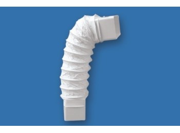 Codo ex/aire rectangular flexible 55x110mm ign/aut termop bl