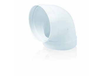 Codo ex/aire tubo redondo 90ºx120mm ign/aut pp bl sist 120 t