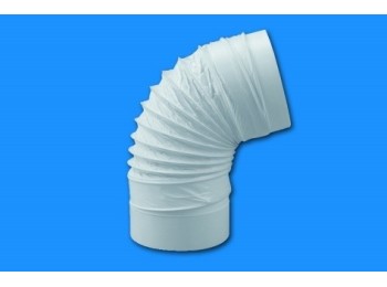 Codo ex/aire redondo flexible 100mmØ ign/aut termop bl sist