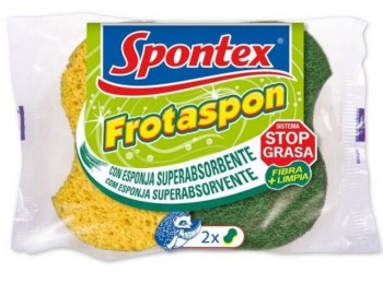Estropajo limp esponja fibra ver frotaspon spontex 2 pz