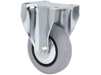 Rueda fija 100mm 2-2460 pl.75x66 070kg.liso goma gr 100cp-pg