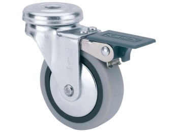 Rueda gir c/f 040mm 1-0550 ag/pas 015kg.liso goma gr n40-pgi