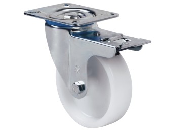 Rueda gir c/f 150mm 2-0949 pl.140x110 350kg.liso pp bl 10zvf