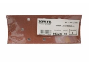 Hoja lija orbital perfor. 093x230mm gr80 nivel 5 pz