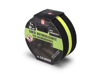 Cinta antidesl. 50mmx  5mt banda luminiscente adh. neg targe