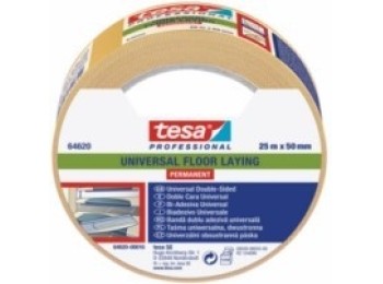 Cinta adh 50mmx 25mt d/cara moquetas permanente pp bl tesata