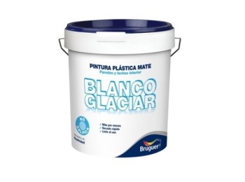Pintura plast mate 15 lt bl int. glaciar bruguer