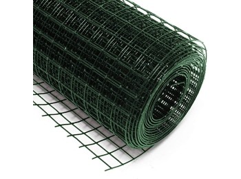 Malla cerc electros. 12,7x12,7x0,65mm 1x5m acero pvc nivel